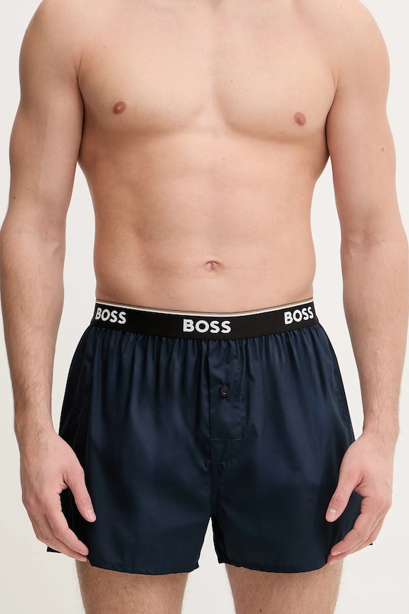 BOSS boxeri bărbați din bumbac 2P Boxer Shorts EW pachet de 2 50545913 albastru SS26