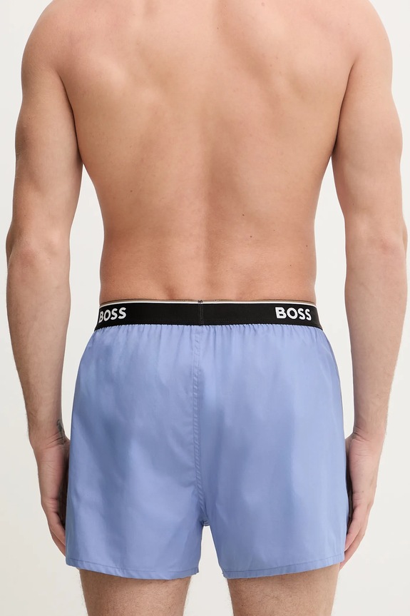 BOSS boxeri bărbați din bumbac 2P Boxer Shorts EW pachet de 2 50545913 albastru