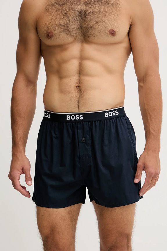 BOSS boxeri bărbați din bumbac 2P Boxer Shorts EW pachet de 2 50545913 burgundia SS26