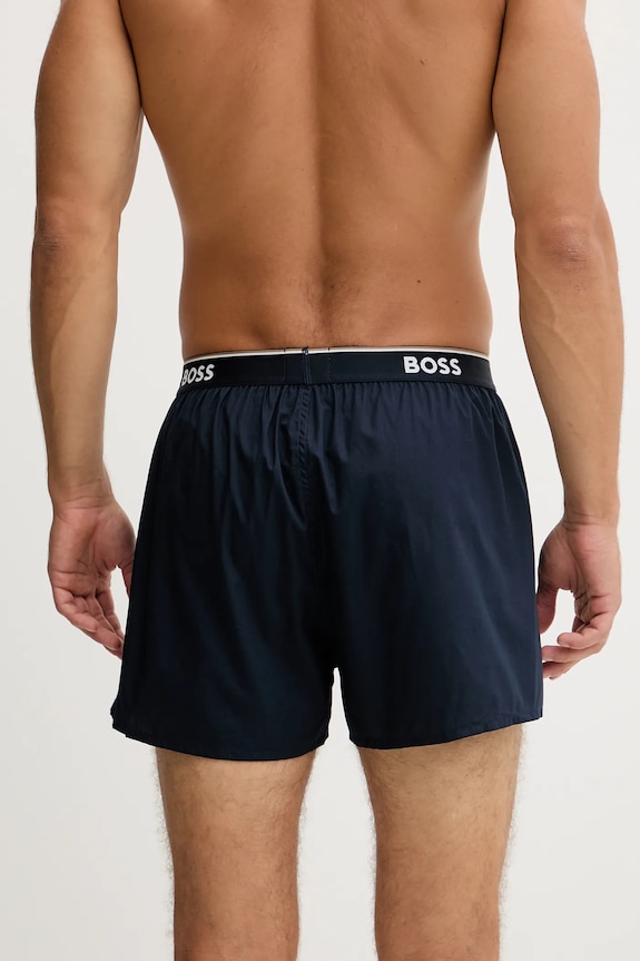 BOSS boxeri bărbați din bumbac 2P Boxer Shorts EW pachet de 2 burgundia 50545913