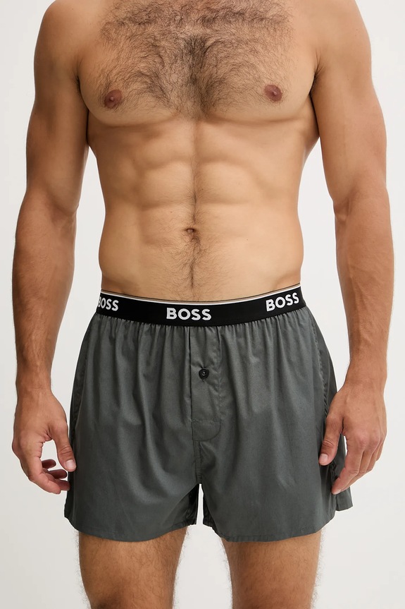 Îmbrăcăminte BOSS boxeri bărbați din bumbac 2P Boxer Shorts EW pachet de 2 50545913 negru
