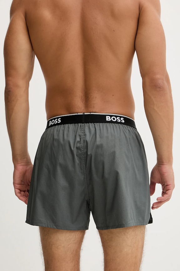 BOSS boxeri bărbați din bumbac 2P Boxer Shorts EW pachet de 2 50545913 negru