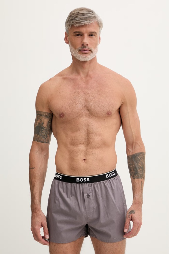 BOSS boxerky pánske bavlnené 2P Boxer Shorts EW 2-pak čierna 50545913