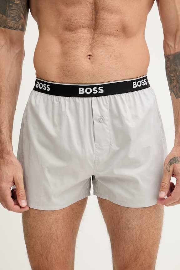 Oblečenie BOSS boxerky pánske bavlnené 2P Boxer Shorts EW 2-pak 50545913 čierna