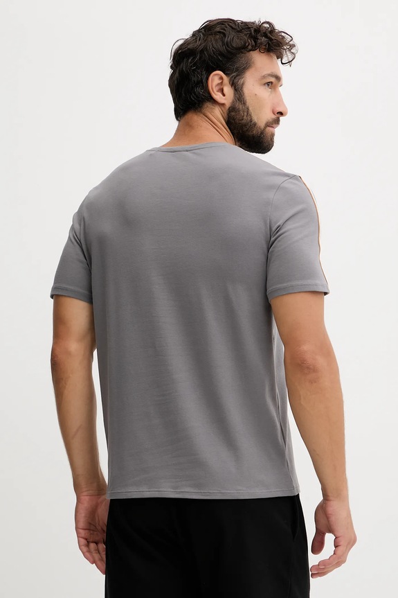 Ruházat BOSS longue férfi pamut elasztánnal Unique T-Shirt 50545930 szürke
