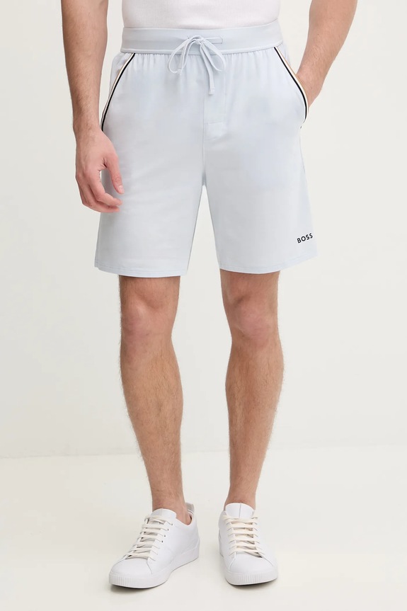 BOSS șorturi de loungewear pentru bărbați din bumbac cu elastan Unique Shorts CW albastru 50545942