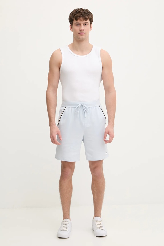 BOSS șorturi de loungewear pentru bărbați din bumbac cu elastan Unique Shorts CW 50545942 albastru SS26