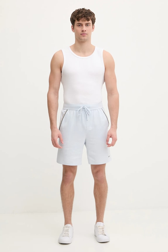 BOSS șorturi de loungewear pentru bărbați din bumbac cu elastan Unique Shorts CW 50545942 albastru SS26
