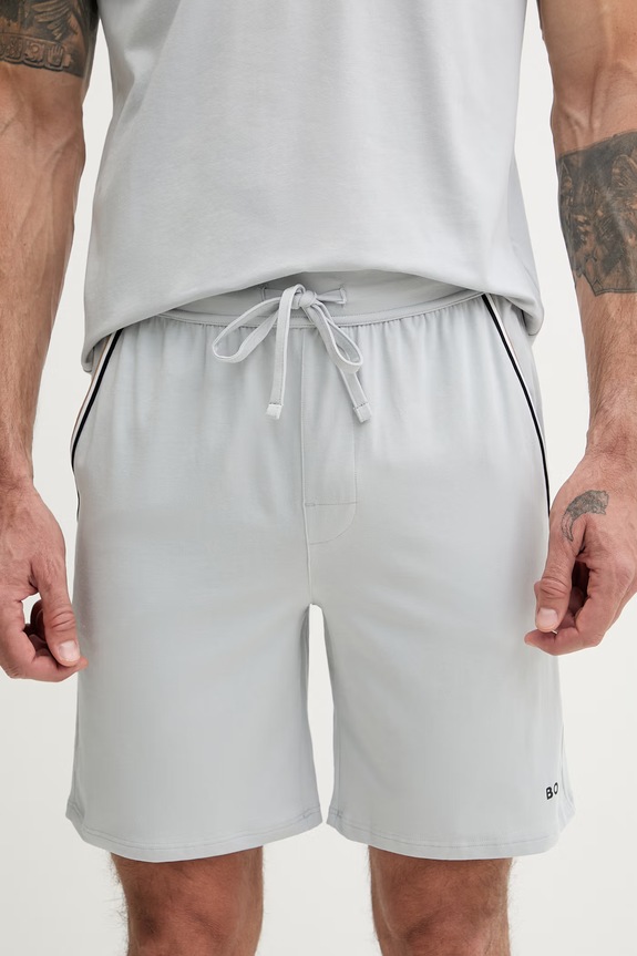 BOSS pantaloni scurți de loungewear bărbați din bumbac cu elastan Unique Shorts CW gri 50545942