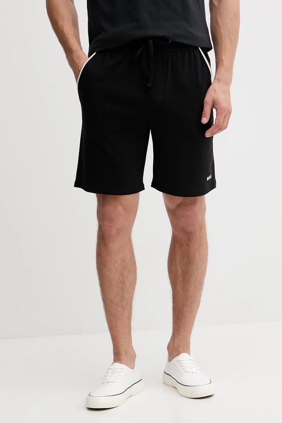BOSS pantaloni scurți de loungewear bărbați din bumbac cu elastan Unique Shorts CW bumbac negru 50545942