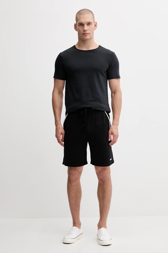 BOSS pantaloni scurți de loungewear bărbați din bumbac cu elastan Unique Shorts CW 50545942 negru SS26