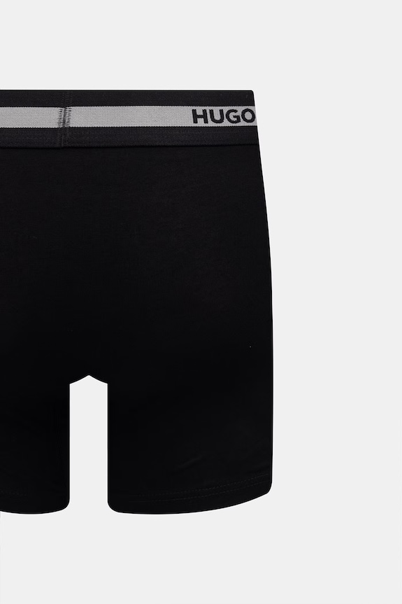HUGO boksarice moške bombažne z elastanom BOXER BR PLANET DES paket 3 kosov 50545674