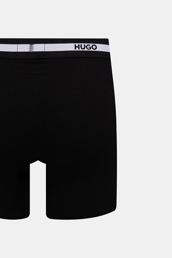 HUGO boxeri bărbați din bumbac cu elastan BOXER BR PLANET DES pachet de 3 50545674 negru