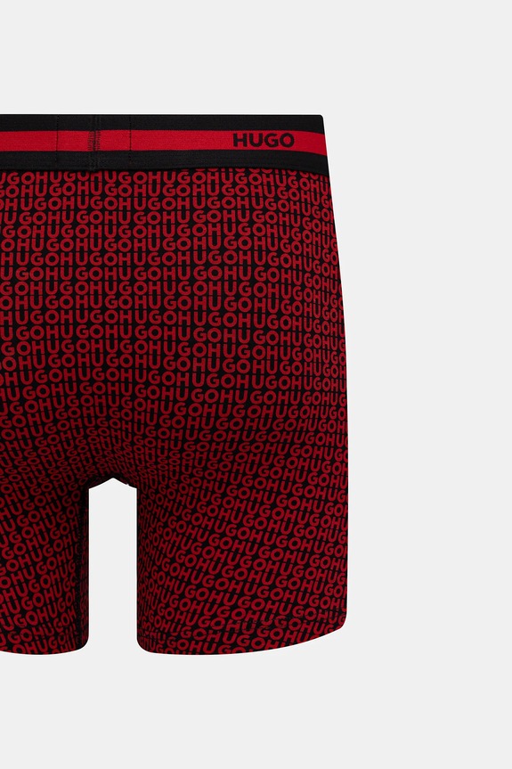 HUGO boxeri bărbați din bumbac cu elastan BOXER BR PLANET DES pachet de 3 50545674