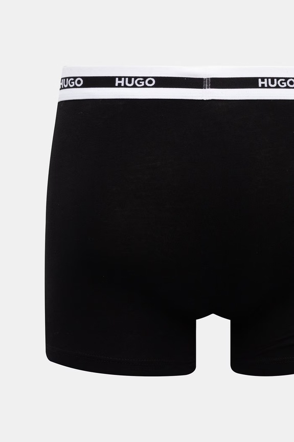 HUGO boxeri bărbați bumbac cu elastan BOXER BR PLANET DES pachet de 3 50545674 negru