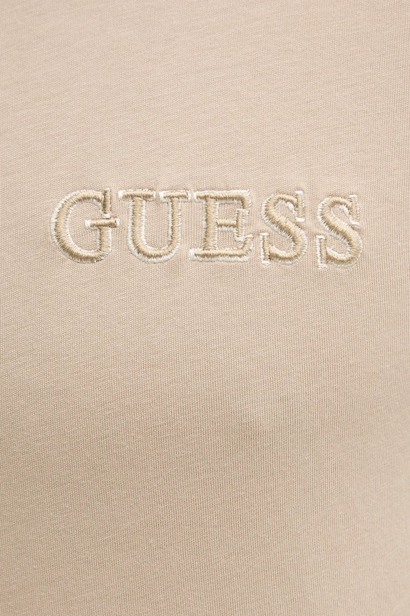 Піжамний бавовняний лонгслів Guess U5RI00.KCAM1 бежевий