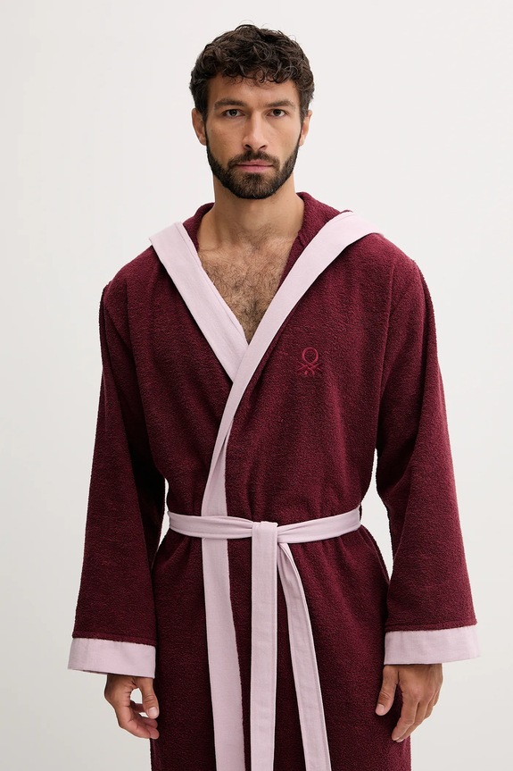 Abbigliamento United Colors of Benetton accappatoio in cotone 6ORD2801R granata