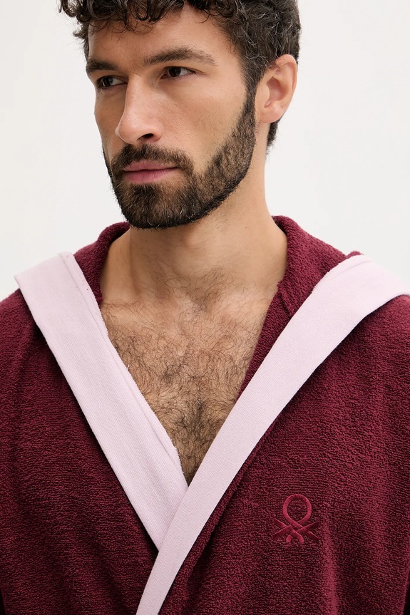 United Colors of Benetton accappatoio in cotone granata 6ORD2801R