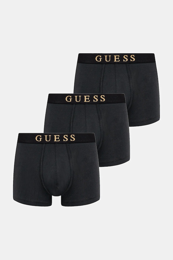 Μποξεράκια Guess 3-pack εφαρμοστό σορτς μπόξερ μαύρο U5BG70.K0410