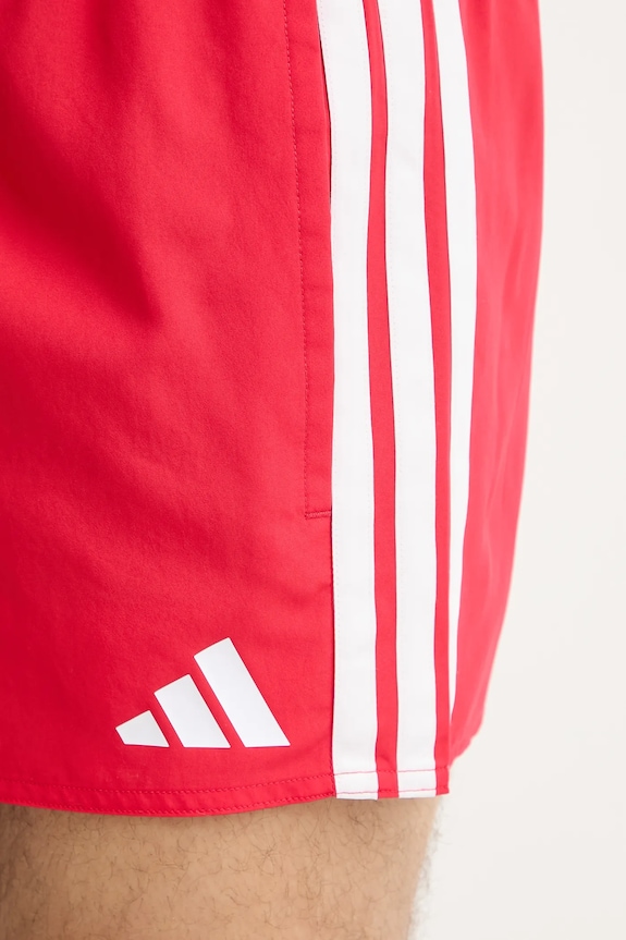 Plavkové šortky adidas 3-Stripes červená JX5023