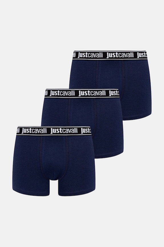 Боксерки Just Cavalli (3 чифта) трикотаж тъмносин 79OAJU02.CJUT2