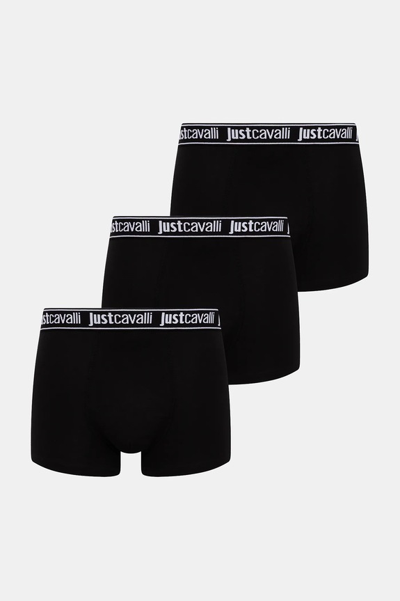 Боксерки Just Cavalli (3 чифта) трикотаж черен 79OAJU02.CJUT2