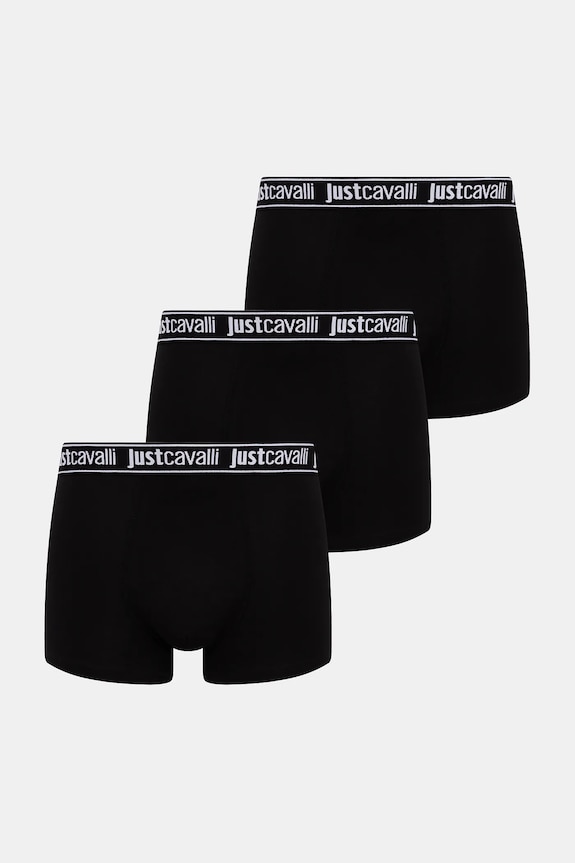 Боксерки Just Cavalli (3 чифта) трикотаж черен 79OAJU02.CJUT2
