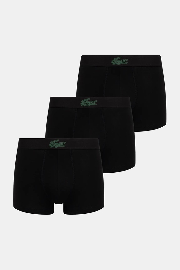 Bokserice Lacoste 3-pack pletivo crna 5H4962