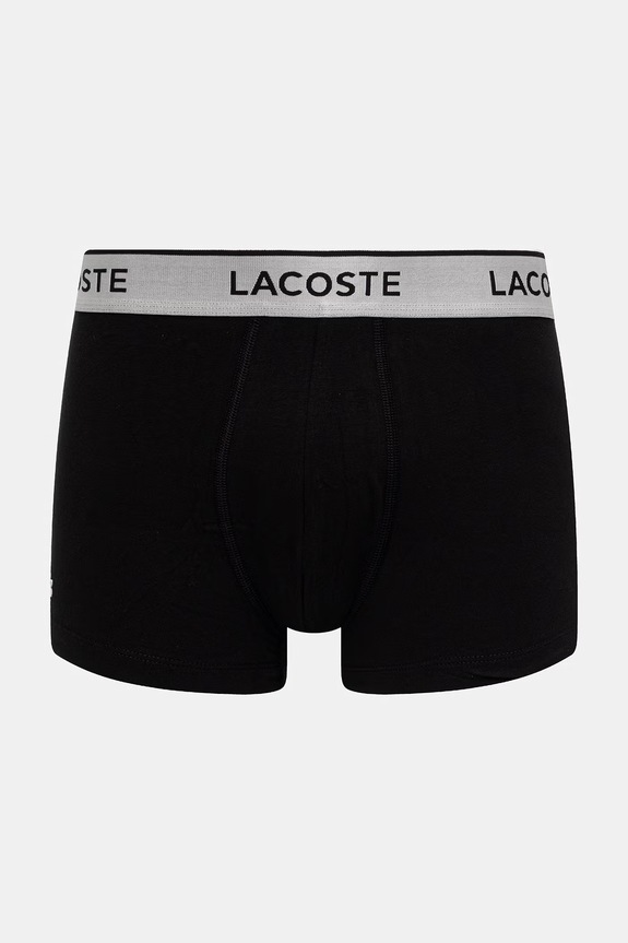 Lacoste bokserki dopasowane męskie z bawełną 3-pack 5H6428 czarny SS26