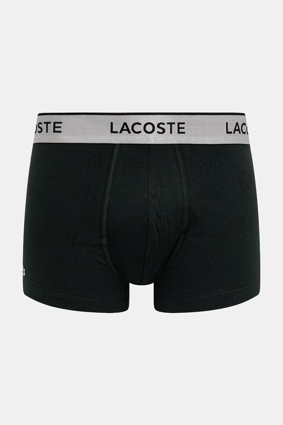 Odzież Lacoste bokserki dopasowane męskie z bawełną 3-pack 5H6428 czarny
