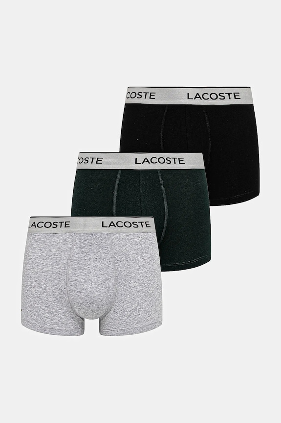 Lacoste bokserki 3-pack dzianina czarny 5H6428