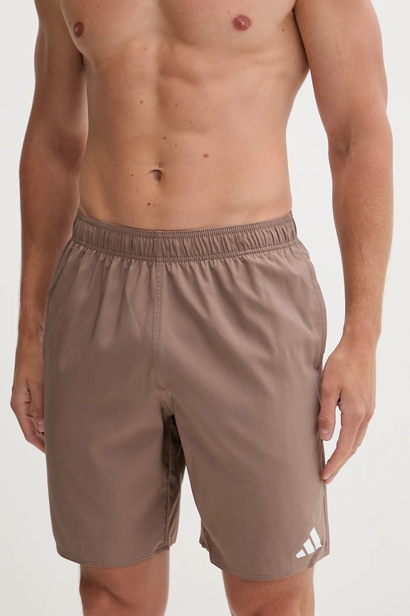Plavkové šortky adidas Performance Essentials JX8758 hnedá AW25