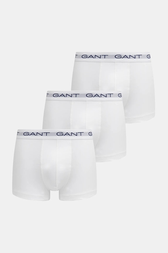 Gant bokserki dopasowane męskie 3-pack dzianina biały 900023003