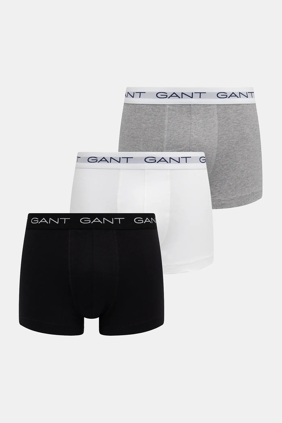 Gant bokserki dopasowane męskie 3-pack dzianina szary 900023003