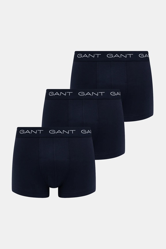 Gant bokserki dopasowane męskie 3-pack dzianina granatowy 900023003