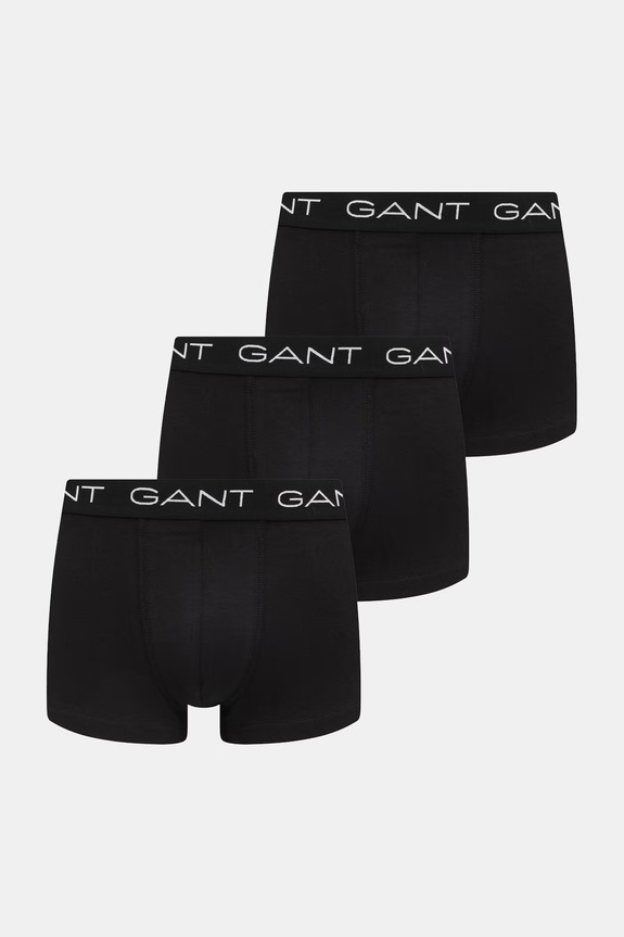 Gant bokserki dopasowane męskie 3-pack czarny 900023003