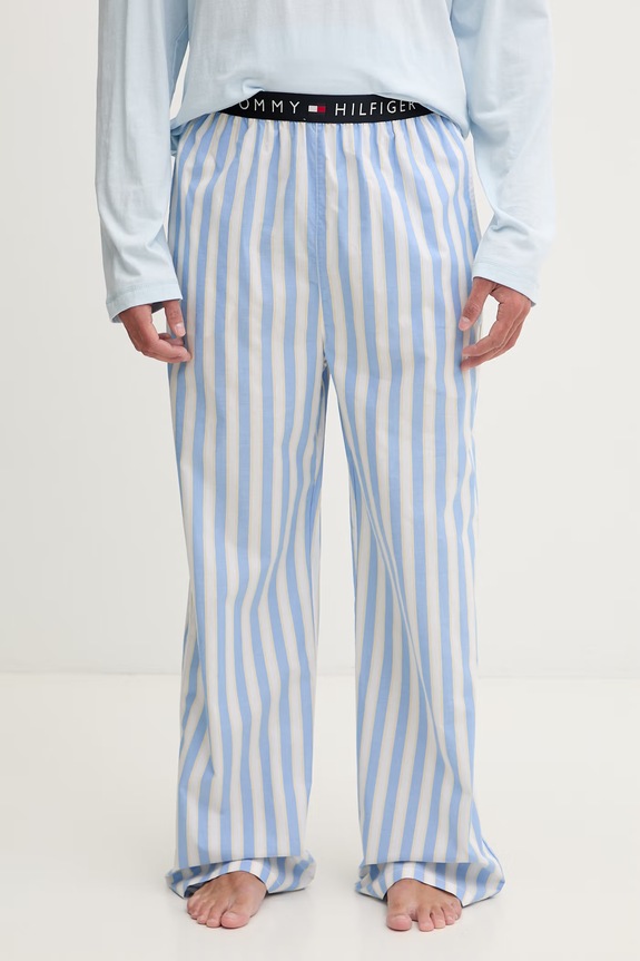 Abbigliamento Tommy Hilfiger pigiama a due parti da uomo in cotone UM0UM03663 blu