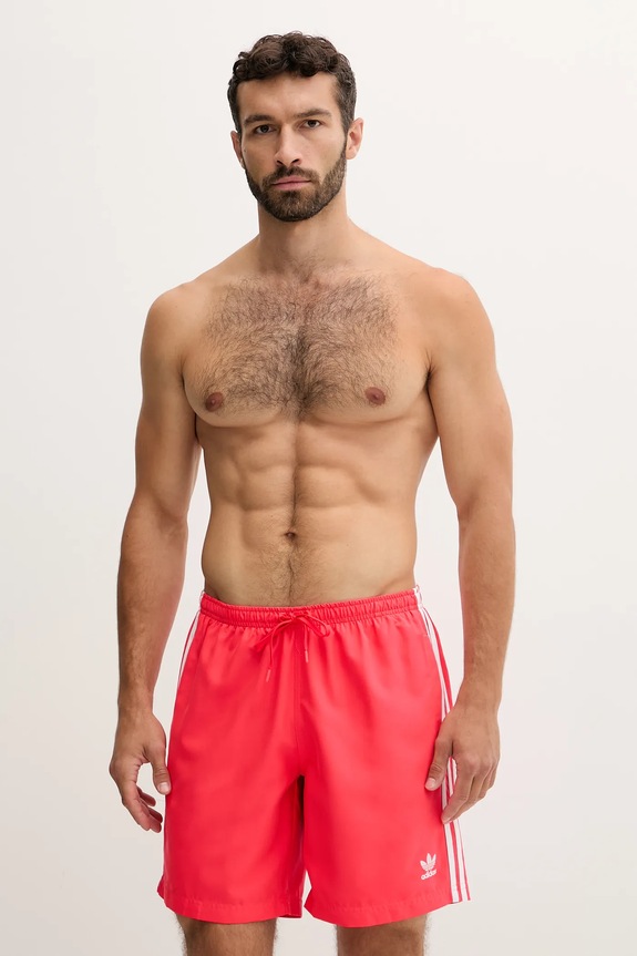 Plavkové šortky adidas Originals Adicolor červená JX2690