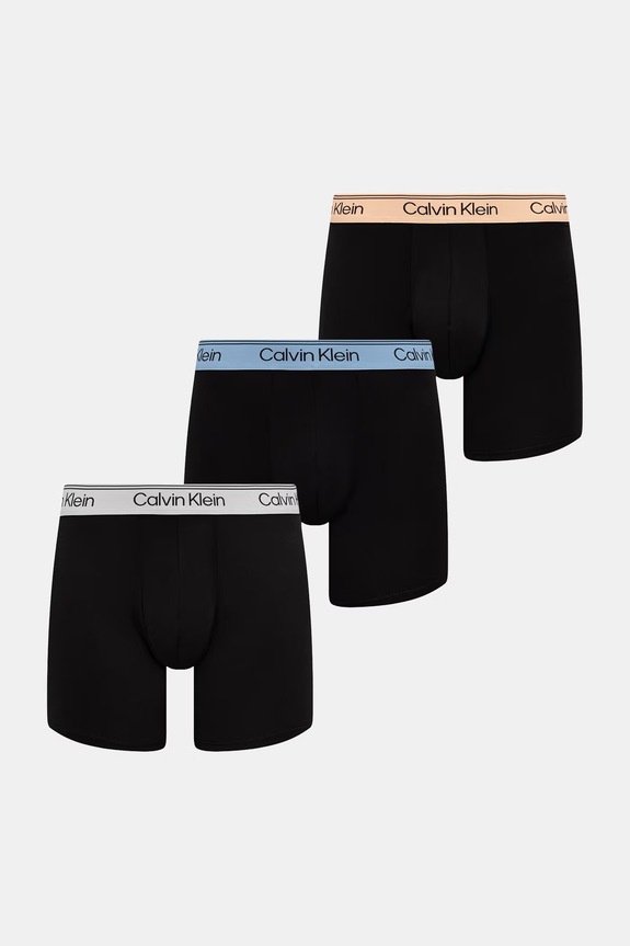 Calvin Klein Underwear oprijete boksarice moške paket 3 kosov črna LV00NB4410