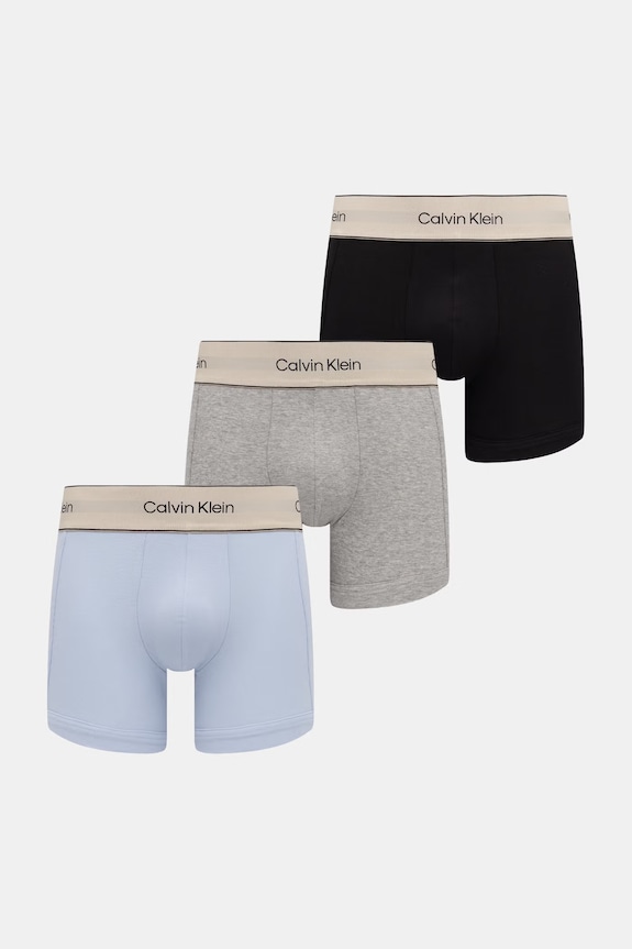 Calvin Klein Underwear boxerky pánske bavlnené s elastanom 3-pak modrá LV00NB4446