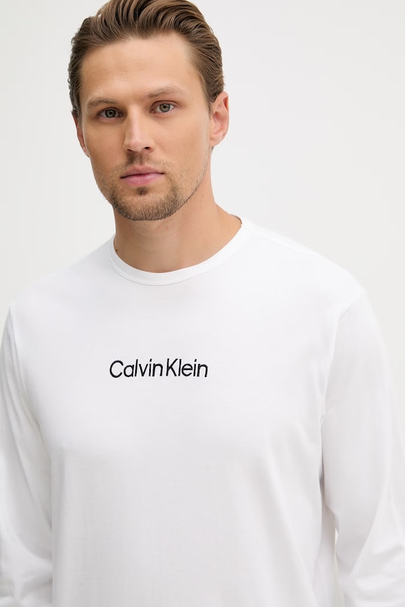 Calvin Klein Underwear férfi pamut kétrészes pizsama LV00NM2953 fehér