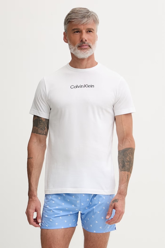 Calvin Klein Underwear pyžamo pánské bavlněné bílá LV00NM2906