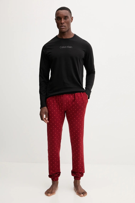 Pyžamo Calvin Klein Underwear potisk černá LV00NM2957