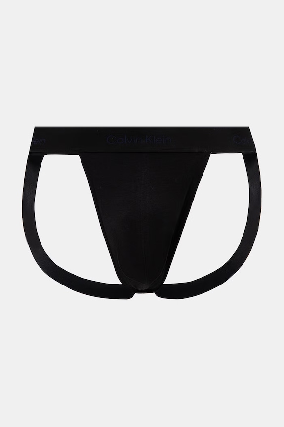 Calvin Klein Underwear jockstrapy męskie bawełniane z elastanem 3-pack LV00NB4382 czarny AW25