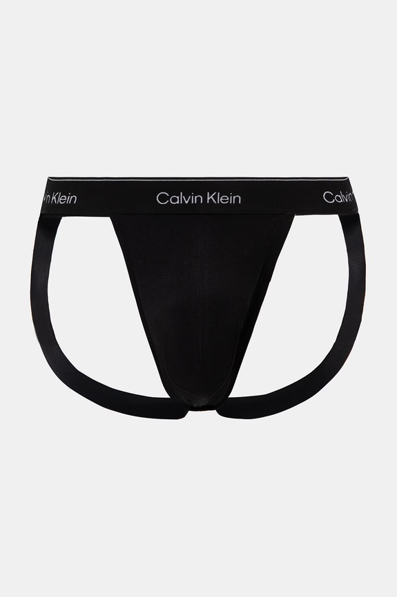 Odzież Calvin Klein Underwear jockstrapy męskie bawełniane z elastanem 3-pack LV00NB4382 czarny