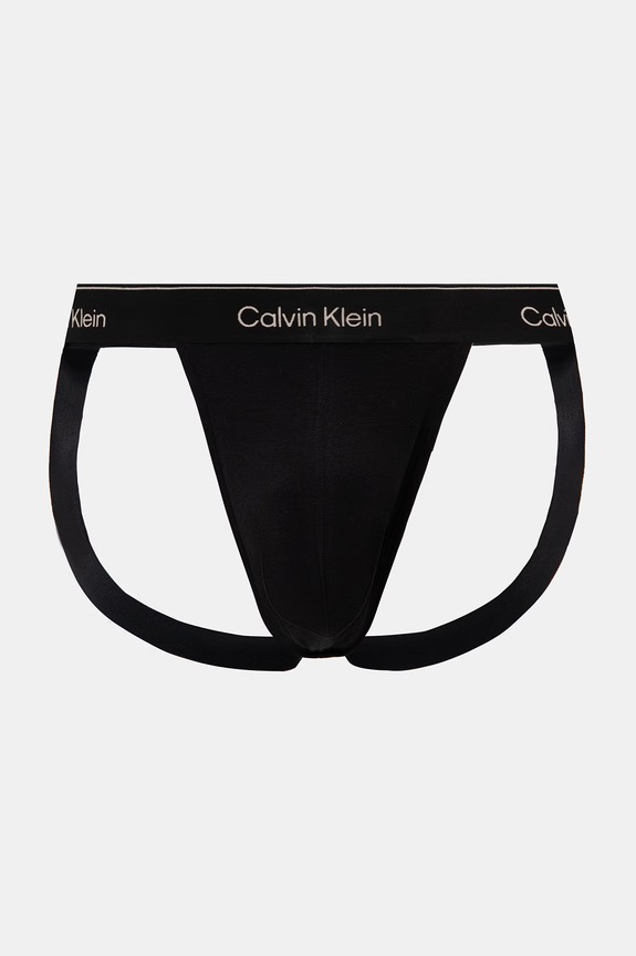 Calvin Klein Underwear jockstrapy męskie bawełniane z elastanem 3-pack czarny LV00NB4382