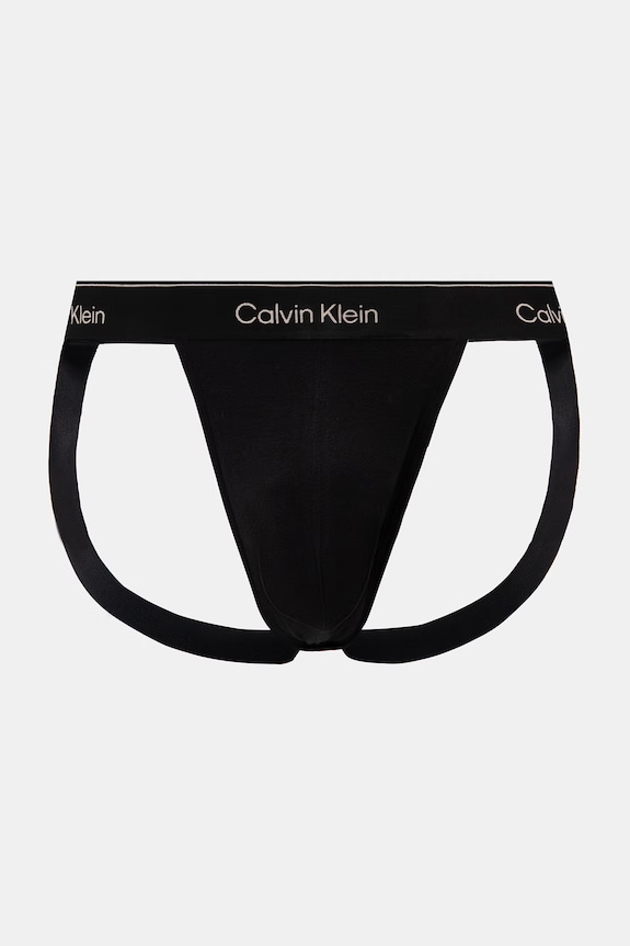 Calvin Klein Underwear jockstrapy męskie bawełniane z elastanem 3-pack czarny LV00NB4382