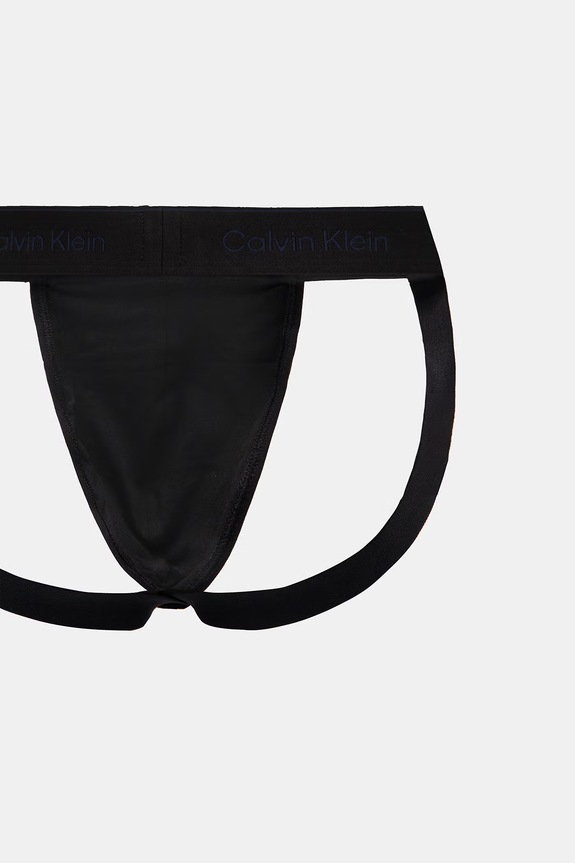 Calvin Klein Underwear jockstrapy męskie bawełniane z elastanem 3-pack LV00NB4382 czarny