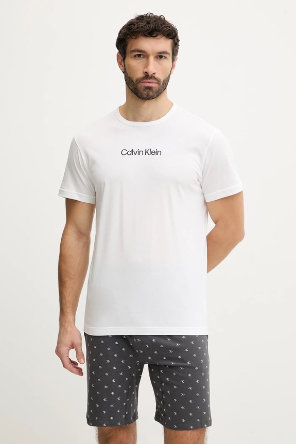 Bavlněné pyžamo Calvin Klein Underwear LV00NM2960 šedá AW25