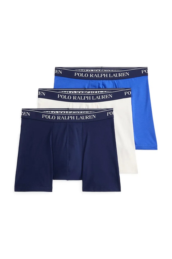 Polo Ralph Lauren bokserki męskie bawełniane z elastanem 3-pack granatowy 714830300